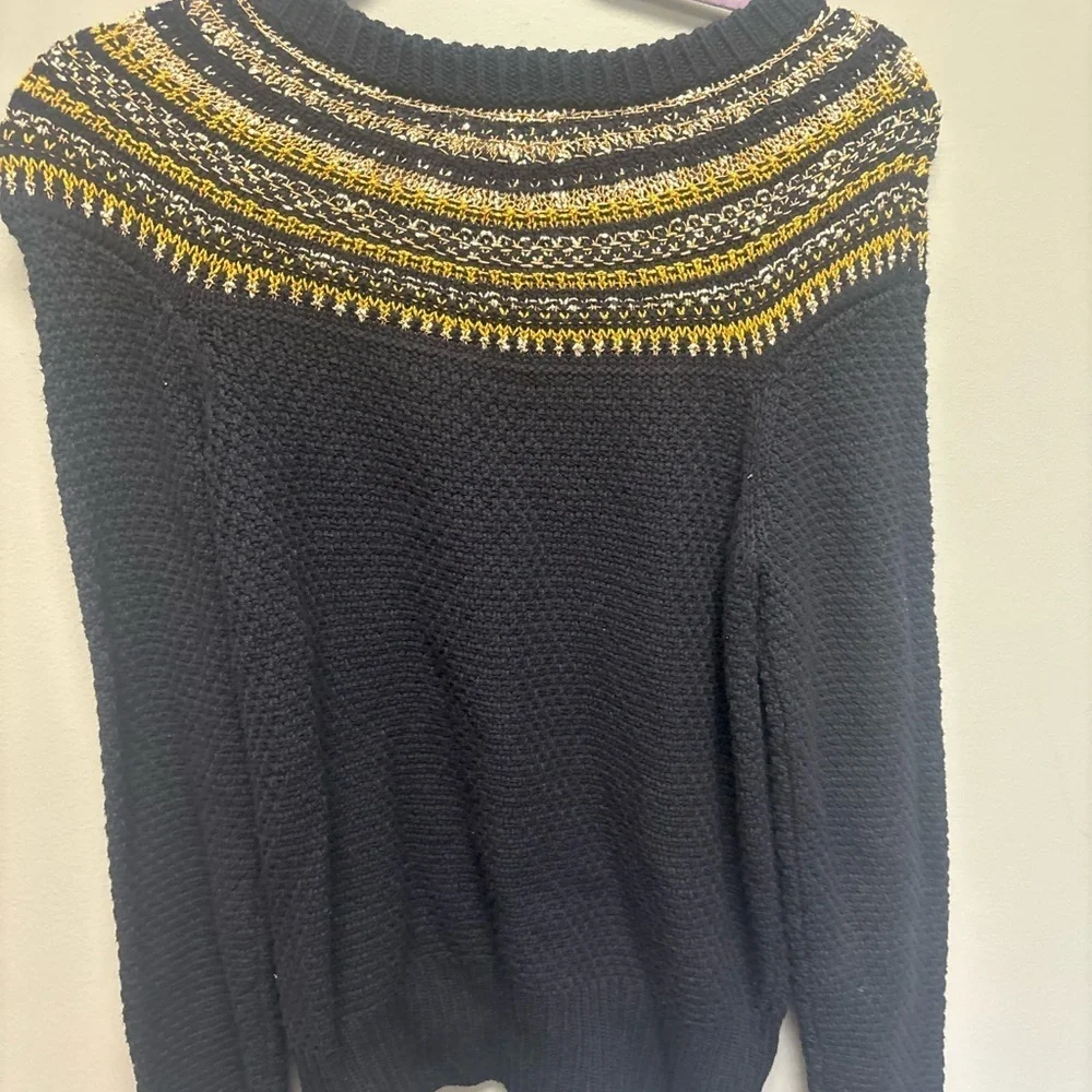 J Crew The Reeds Navy & Gold Detailed‎ Sweater